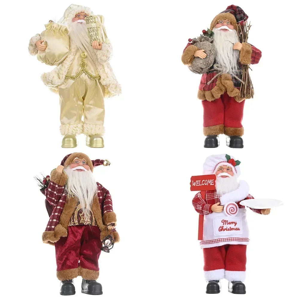 1~4PCS Santa Claus Figurine Doll