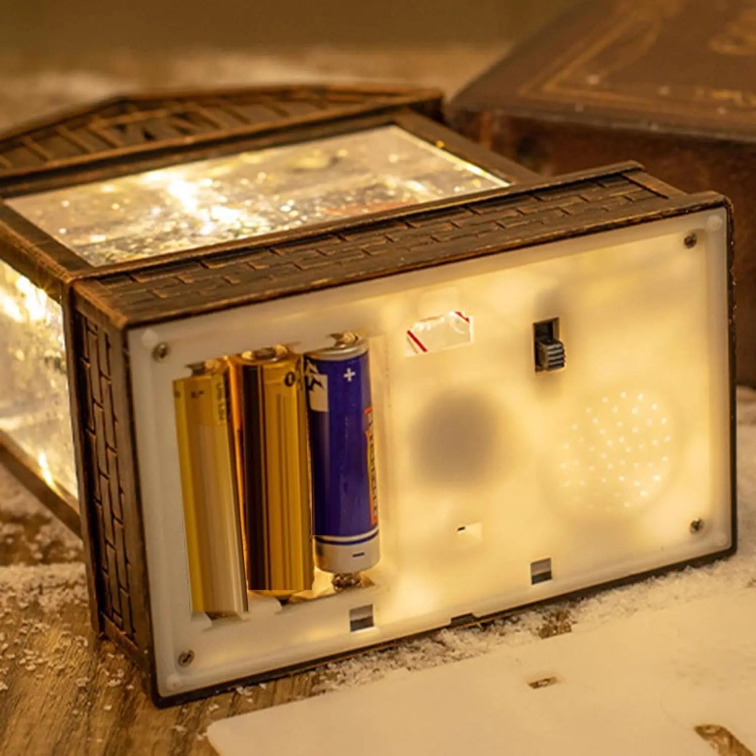 Christmas Snow Globe Glitter Lantern