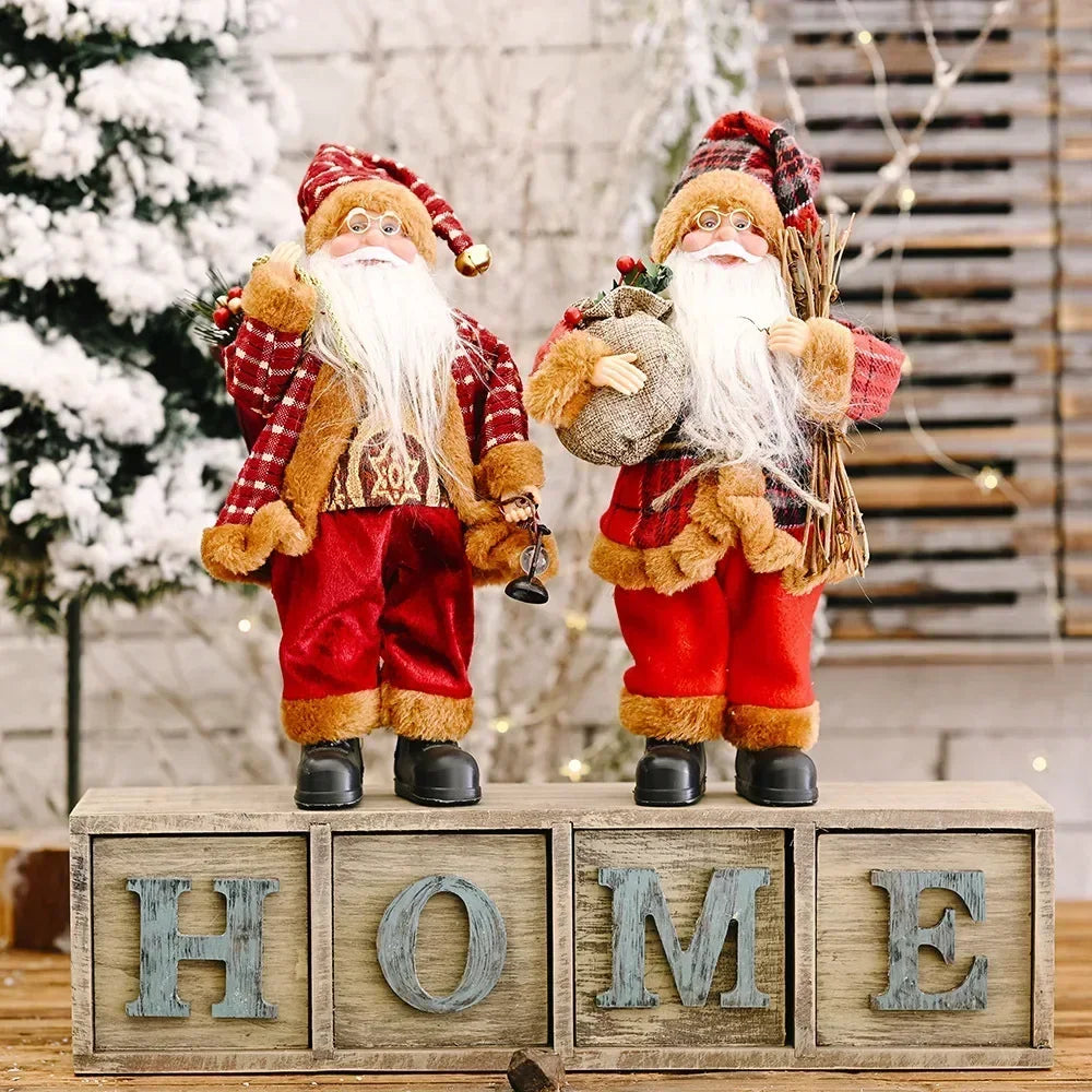 1~4PCS Santa Claus Figurine Doll