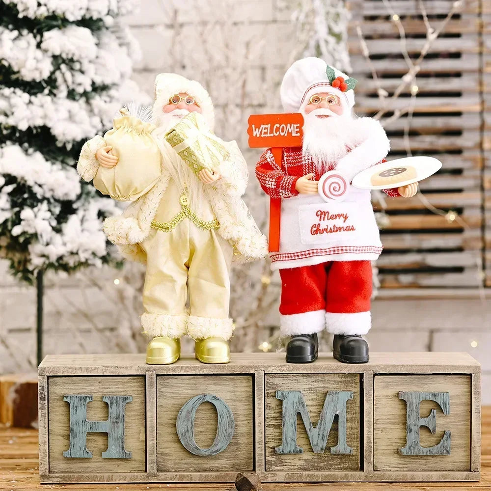1~4PCS Santa Claus Figurine Doll