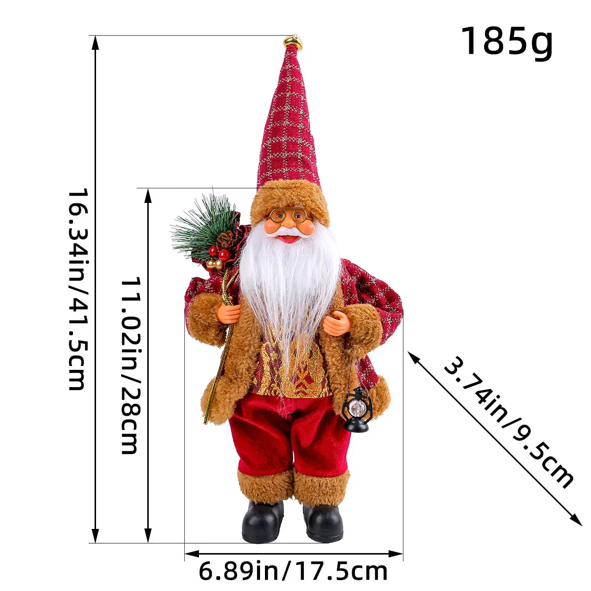 1~4PCS Santa Claus Figurine Doll