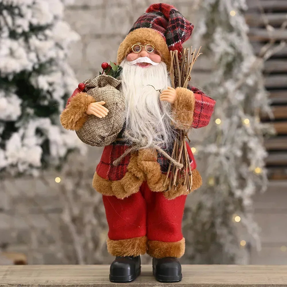 1~4PCS Santa Claus Figurine Doll